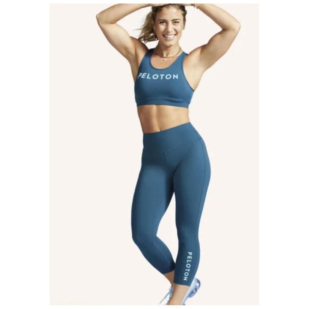 Peloton Essential Capri Leggings Women's M Blue Activewear